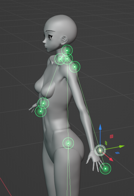Blender Auto-Rig Pro (ARP)插件調整記號操作截圖
